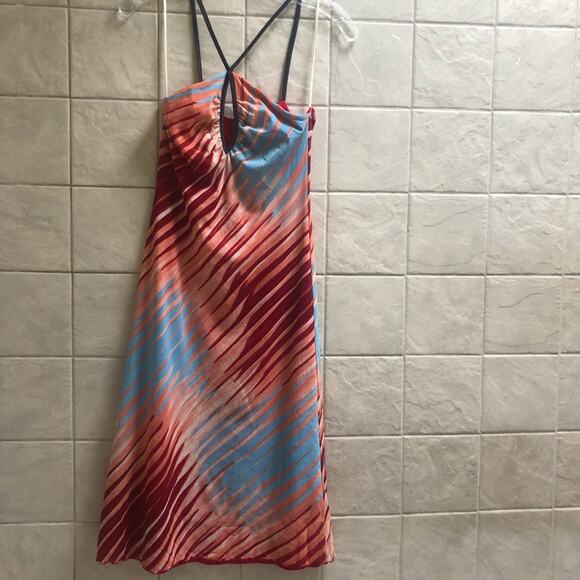 Robe Shama Stretch Crinkle Keyhole Dress S - Picture 1 of 14